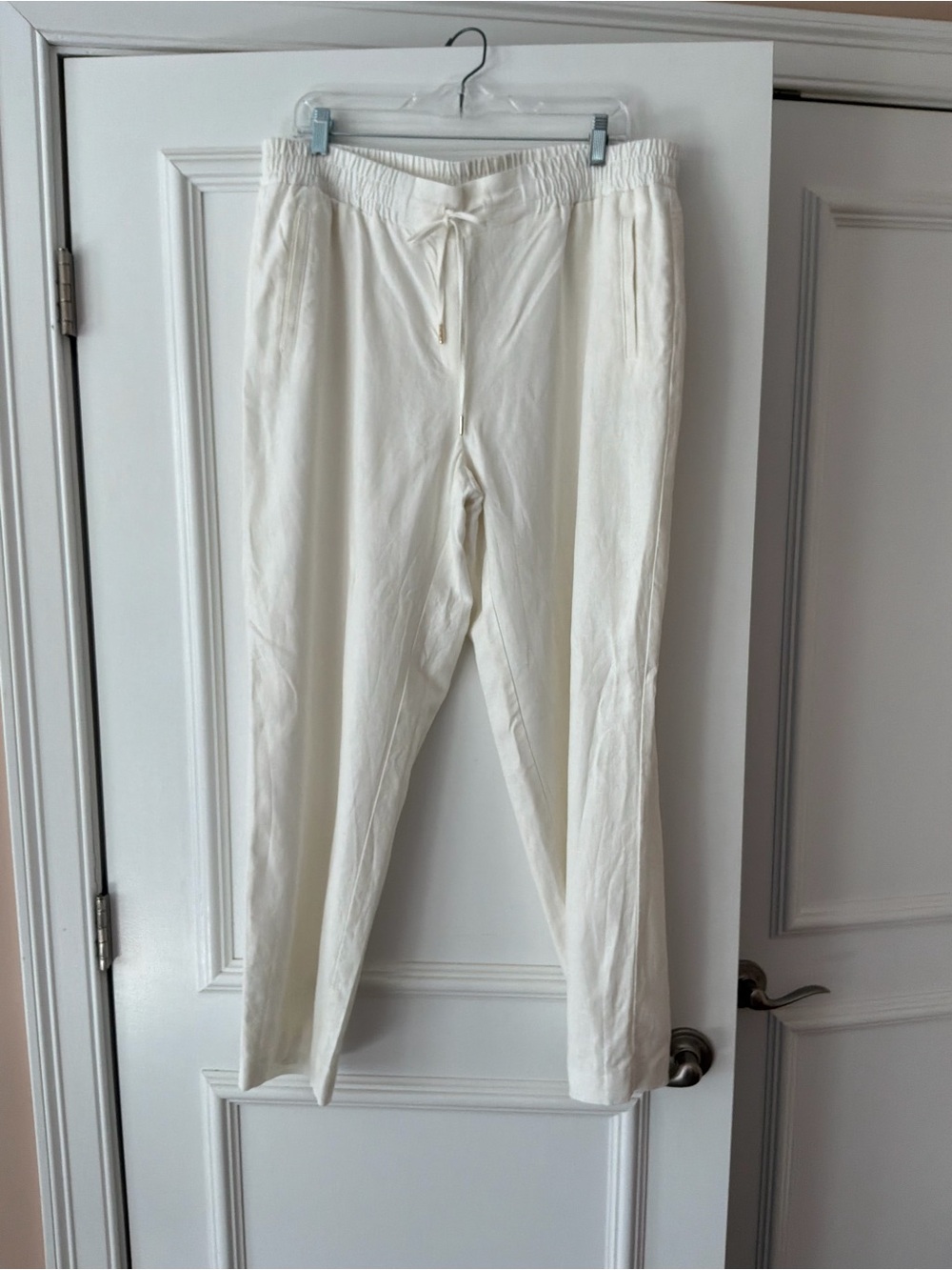 Jones New York Cream Drawstring Pants